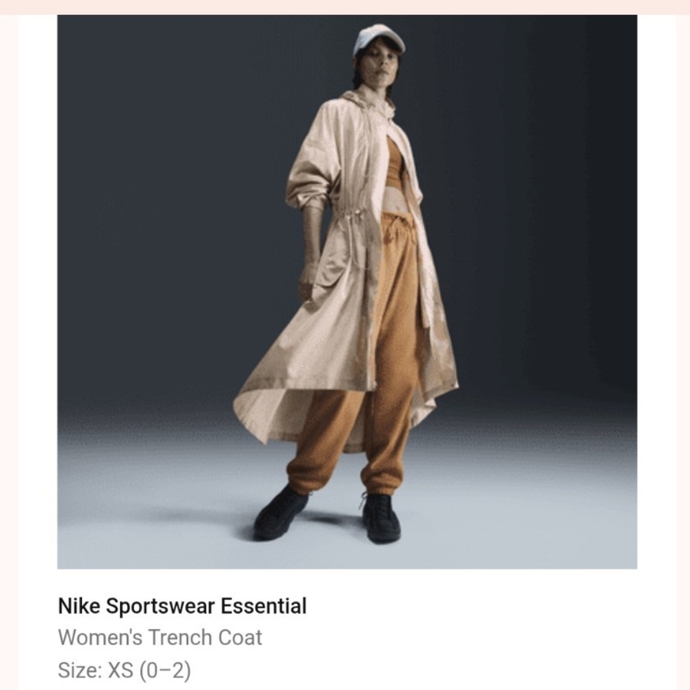 Nike Cream Trench Coat